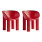 Nordic Style Dining Chairs Kitchen Arm Side Chairs with Plastic Legs (Set of 2) Coral Clearhalo ' kitchen&dining_furn' 'Dining Chairs' 'Dining Tables & Seating' 'dining_chair' 'furn' 'furn_dining_chair' 'Furniture' 'furniture_dining_chair' 'Kitchen & Dining Furniture' 'kitchen' 4099325