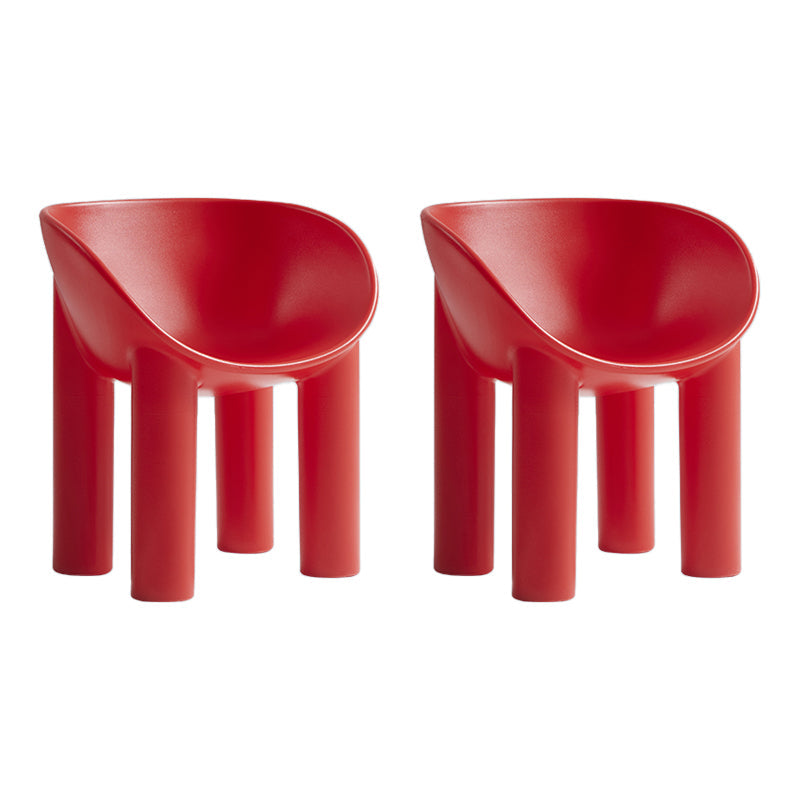 Nordic Style Dining Chairs Kitchen Arm Side Chairs with Plastic Legs (Set of 2) Coral Clearhalo ' kitchen&dining_furn' 'Dining Chairs' 'Dining Tables & Seating' 'dining_chair' 'furn' 'furn_dining_chair' 'Furniture' 'furniture_dining_chair' 'Kitchen & Dining Furniture' 'kitchen' 4099325