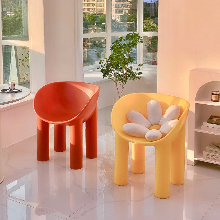 Nordic Style Dining Chairs Kitchen Arm Side Chairs with Plastic Legs (Set of 2) Clearhalo ' kitchen&dining_furn' 'Dining Chairs' 'Dining Tables & Seating' 'dining_chair' 'furn' 'furn_dining_chair' 'Furniture' 'furniture_dining_chair' 'Kitchen & Dining Furniture' 'kitchen' 4099329