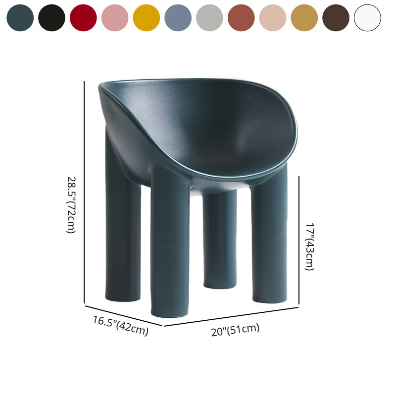 Nordic Style Dining Chairs Kitchen Arm Side Chairs with Plastic Legs (Set of 2) Clearhalo ' kitchen&dining_furn' 'Dining Chairs' 'Dining Tables & Seating' 'dining_chair' 'furn' 'furn_dining_chair' 'Furniture' 'furniture_dining_chair' 'Kitchen & Dining Furniture' 'kitchen' 4099330