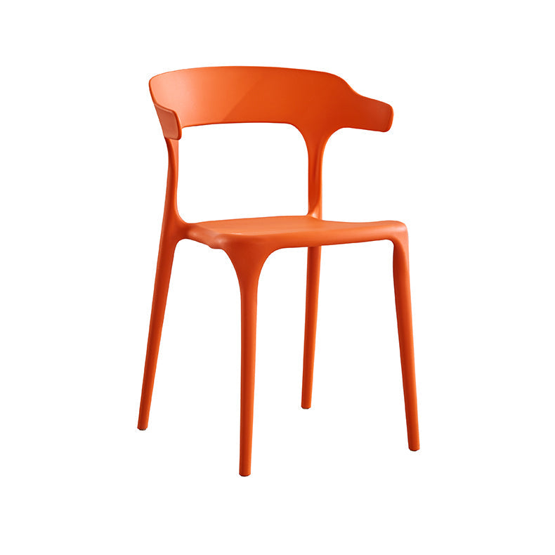 Indoor Contemporary Side Chair Open Back Plastic Stackable Dining Room Single Chair Clearhalo ' kitchen&dining_furn' 'Dining Chairs' 'Dining Tables & Seating' 'dining_chair' 'furn' 'furn_dining_chair' 'Furniture' 'furniture_dining_chair' 'Kitchen & Dining Furniture' 'kitchen' 4099339