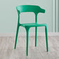 Indoor Contemporary Side Chair Open Back Plastic Stackable Dining Room Single Chair Green Clearhalo ' kitchen&dining_furn' 'Dining Chairs' 'Dining Tables & Seating' 'dining_chair' 'furn' 'furn_dining_chair' 'Furniture' 'furniture_dining_chair' 'Kitchen & Dining Furniture' 'kitchen' 4099340