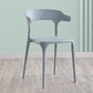 Indoor Contemporary Side Chair Open Back Plastic Stackable Dining Room Single Chair Light Gray Clearhalo ' kitchen&dining_furn' 'Dining Chairs' 'Dining Tables & Seating' 'dining_chair' 'furn' 'furn_dining_chair' 'Furniture' 'furniture_dining_chair' 'Kitchen & Dining Furniture' 'kitchen' 4099343