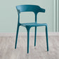 Indoor Contemporary Side Chair Open Back Plastic Stackable Dining Room Single Chair Dark Blue Clearhalo ' kitchen&dining_furn' 'Dining Chairs' 'Dining Tables & Seating' 'dining_chair' 'furn' 'furn_dining_chair' 'Furniture' 'furniture_dining_chair' 'Kitchen & Dining Furniture' 'kitchen' 4099347