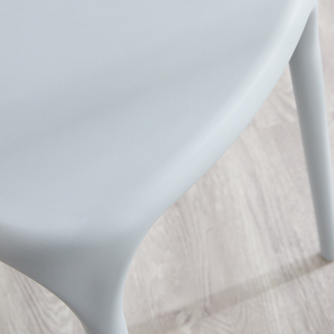 Indoor Contemporary Side Chair Open Back Plastic Stackable Dining Room Single Chair Clearhalo ' kitchen&dining_furn' 'Dining Chairs' 'Dining Tables & Seating' 'dining_chair' 'furn' 'furn_dining_chair' 'Furniture' 'furniture_dining_chair' 'Kitchen & Dining Furniture' 'kitchen' 4099348