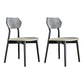 Industrial Leather Restaurant Side Chair Open Back Dining Chair (Set of 2) Cream Gray Clearhalo ' kitchen&dining_furn' 'Dining Chairs' 'Dining Tables & Seating' 'dining_chair' 'furn' 'furn_dining_chair' 'Furniture' 'furniture_dining_chair' 'Kitchen & Dining Furniture' 'kitchen' 4099356