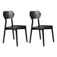 Industrial Leather Restaurant Side Chair Open Back Dining Chair (Set of 2) Black Clearhalo ' kitchen&dining_furn' 'Dining Chairs' 'Dining Tables & Seating' 'dining_chair' 'furn' 'furn_dining_chair' 'Furniture' 'furniture_dining_chair' 'Kitchen & Dining Furniture' 'kitchen' 4099360