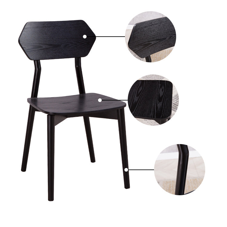 Industrial Leather Restaurant Side Chair Open Back Dining Chair (Set of 2) Clearhalo ' kitchen&dining_furn' 'Dining Chairs' 'Dining Tables & Seating' 'dining_chair' 'furn' 'furn_dining_chair' 'Furniture' 'furniture_dining_chair' 'Kitchen & Dining Furniture' 'kitchen' 4099363