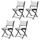 Modern Indoor-Outdoor Metal Side Chair Folding Open Back Dining Side Chair Gloss White 4 Piece Set Clearhalo ' kitchen&dining_furn' 'Dining Chairs' 'Dining Tables & Seating' 'dining_chair' 'furn' 'furn_dining_chair' 'Furniture' 'furniture_dining_chair' 'Kitchen & Dining Furniture' 'kitchen' 4099387