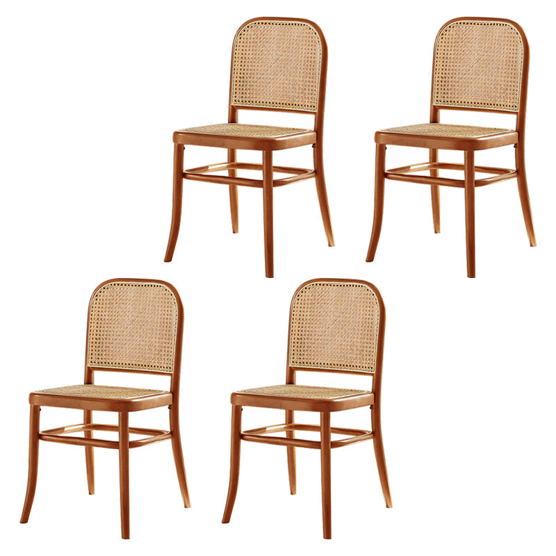 Traditional Style Solid Wood Chair Kitchen Open Back Dining Side Chairs Walnut 4 Piece Set Clearhalo ' kitchen&dining_furn' 'Dining Chairs' 'Dining Tables & Seating' 'dining_chair' 'furn' 'furn_dining_chair' 'Furniture' 'furniture_dining_chair' 'Kitchen & Dining Furniture' 'kitchen' 4099409
