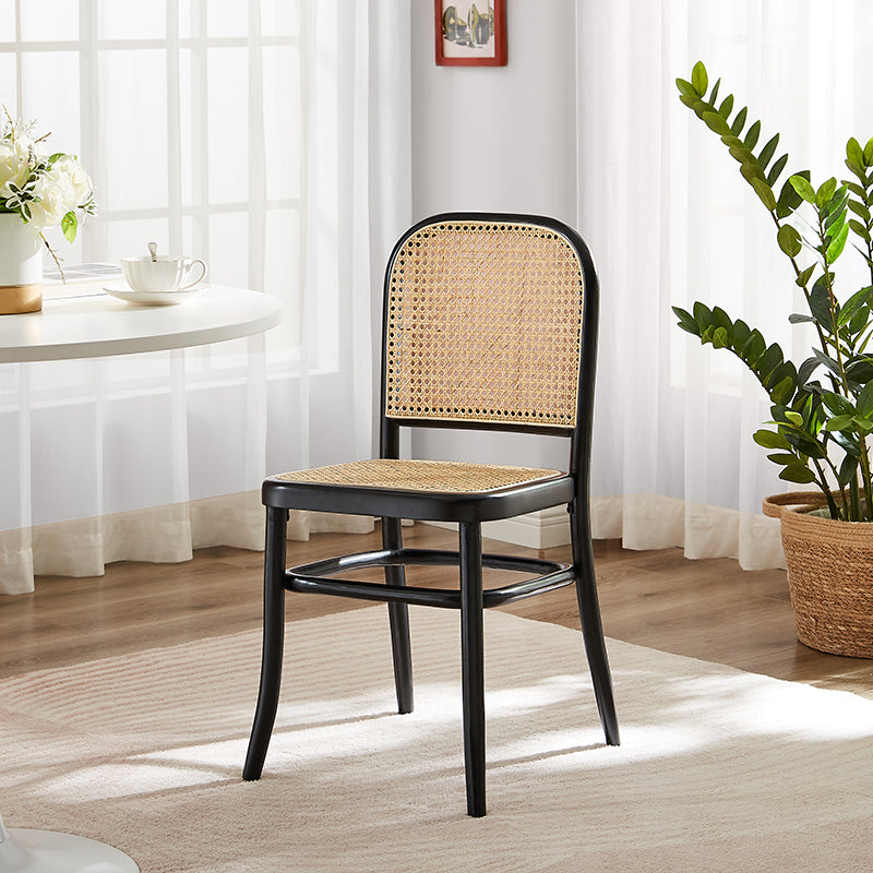Traditional Style Solid Wood Chair Kitchen Open Back Dining Side Chairs Black 1 Piece Clearhalo ' kitchen&dining_furn' 'Dining Chairs' 'Dining Tables & Seating' 'dining_chair' 'furn' 'furn_dining_chair' 'Furniture' 'furniture_dining_chair' 'Kitchen & Dining Furniture' 'kitchen' 4099410