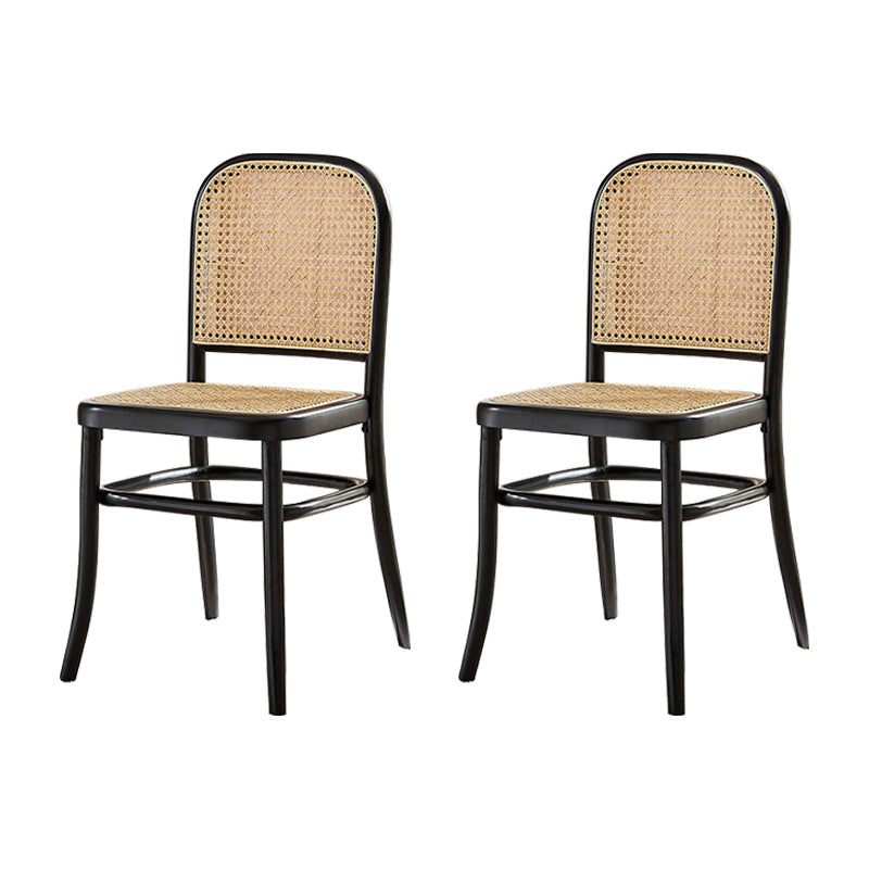 Traditional Style Solid Wood Chair Kitchen Open Back Dining Side Chairs Black 2 Piece Set Clearhalo ' kitchen&dining_furn' 'Dining Chairs' 'Dining Tables & Seating' 'dining_chair' 'furn' 'furn_dining_chair' 'Furniture' 'furniture_dining_chair' 'Kitchen & Dining Furniture' 'kitchen' 4099412
