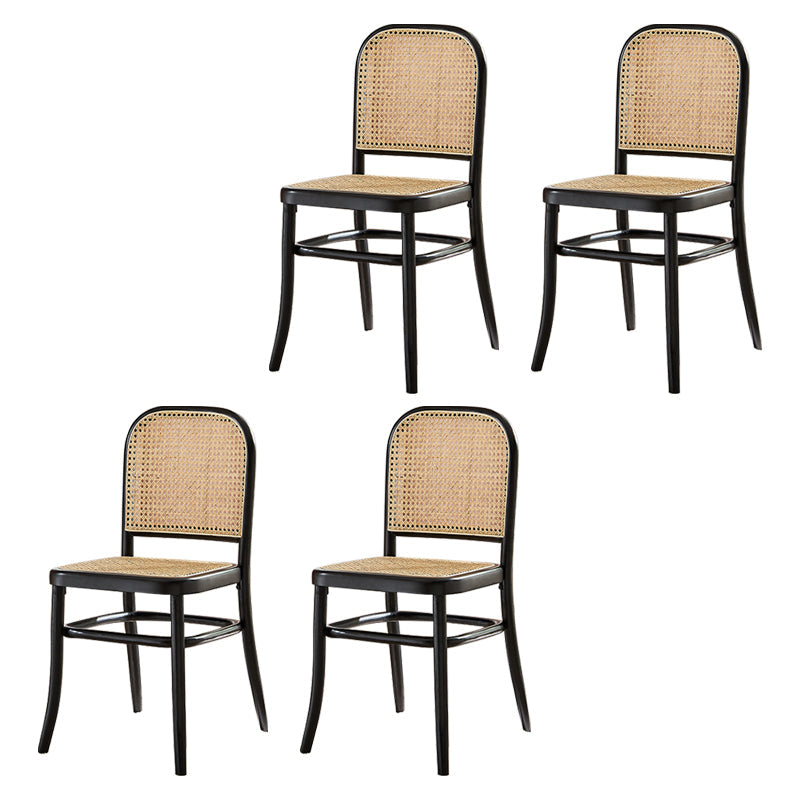 Traditional Style Solid Wood Chair Kitchen Open Back Dining Side Chairs Black 4 Piece Set Clearhalo ' kitchen&dining_furn' 'Dining Chairs' 'Dining Tables & Seating' 'dining_chair' 'furn' 'furn_dining_chair' 'Furniture' 'furniture_dining_chair' 'Kitchen & Dining Furniture' 'kitchen' 4099415
