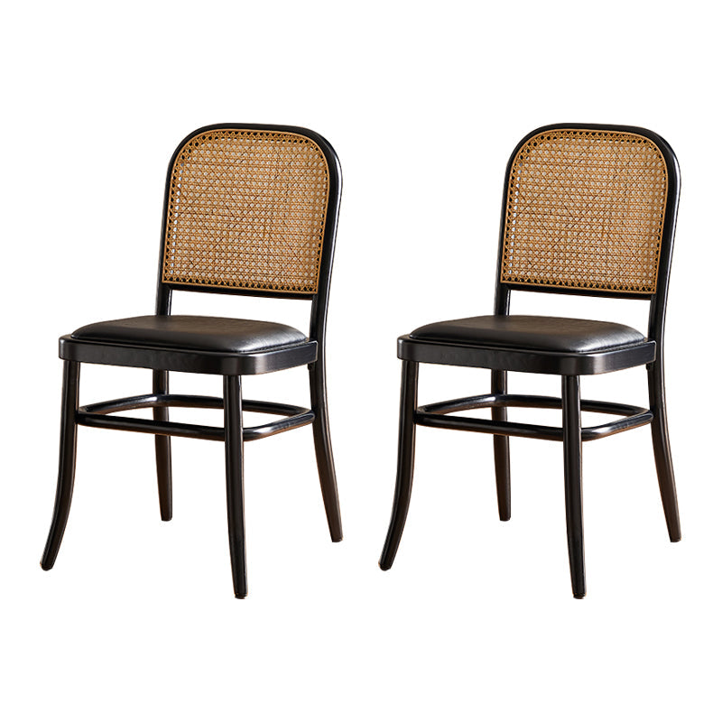 Traditional Style Solid Wood Chair Kitchen Open Back Dining Side Chairs Gloss Black 2 Piece Set Clearhalo ' kitchen&dining_furn' 'Dining Chairs' 'Dining Tables & Seating' 'dining_chair' 'furn' 'furn_dining_chair' 'Furniture' 'furniture_dining_chair' 'Kitchen & Dining Furniture' 'kitchen' 4099418