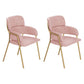 Nordic Style Metal Dining Room Chairs Velvet Arm Chair for Restaurant Pink 2 Piece Set Clearhalo ' kitchen&dining_furn' 'Dining Chairs' 'Dining Tables & Seating' 'dining_chair' 'furn' 'furn_dining_chair' 'Furniture' 'furniture_dining_chair' 'Kitchen & Dining Furniture' 'kitchen' 4099455