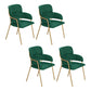 Nordic Style Metal Dining Room Chairs Velvet Arm Chair for Restaurant Blackish Green 4 Piece Set Clearhalo ' kitchen&dining_furn' 'Dining Chairs' 'Dining Tables & Seating' 'dining_chair' 'furn' 'furn_dining_chair' 'Furniture' 'furniture_dining_chair' 'Kitchen & Dining Furniture' 'kitchen' 4099464