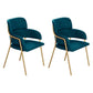 Nordic Style Metal Dining Room Chairs Velvet Arm Chair for Restaurant Peacock Blue 2 Piece Set Clearhalo ' kitchen&dining_furn' 'Dining Chairs' 'Dining Tables & Seating' 'dining_chair' 'furn' 'furn_dining_chair' 'Furniture' 'furniture_dining_chair' 'Kitchen & Dining Furniture' 'kitchen' 4099468