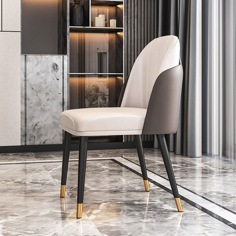 Scandinavian Style Metal Chairs Set Parsons Dining Room Kitchen Chairs Brown 1 Piece Clearhalo ' kitchen&dining_furn' 'Dining Chairs' 'Dining Tables & Seating' 'dining_chair' 'furn' 'furn_dining_chair' 'Furniture' 'furniture_dining_chair' 'Kitchen & Dining Furniture' 'kitchen' 4099479