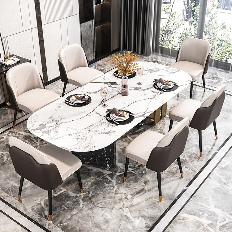 Scandinavian Style Metal Chairs Set Parsons Dining Room Kitchen Chairs Clearhalo ' kitchen&dining_furn' 'Dining Chairs' 'Dining Tables & Seating' 'dining_chair' 'furn' 'furn_dining_chair' 'Furniture' 'furniture_dining_chair' 'Kitchen & Dining Furniture' 'kitchen' 4099488