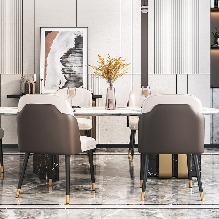 Scandinavian Style Metal Chairs Set Parsons Dining Room Kitchen Chairs Clearhalo ' kitchen&dining_furn' 'Dining Chairs' 'Dining Tables & Seating' 'dining_chair' 'furn' 'furn_dining_chair' 'Furniture' 'furniture_dining_chair' 'Kitchen & Dining Furniture' 'kitchen' 4099489