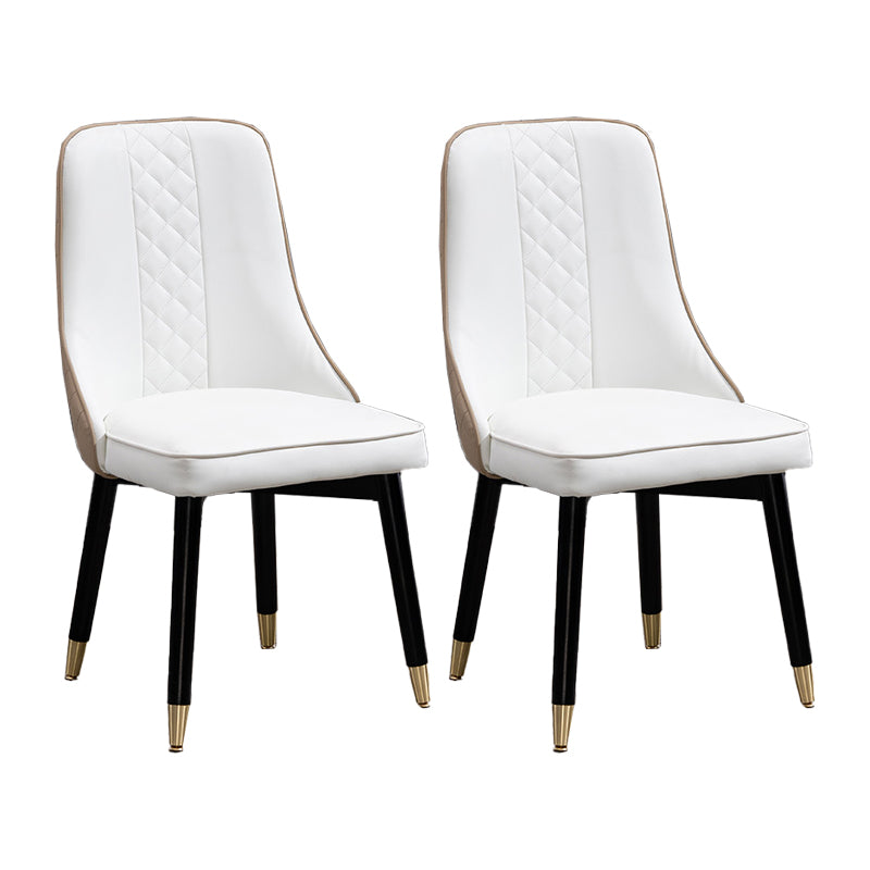 Scandinavian Kitchen Dining Room Chairs Set Wood Parsons Chair (Set of 2) Off-White Clearhalo ' kitchen&dining_furn' 'Dining Chairs' 'Dining Tables & Seating' 'dining_chair' 'furn' 'furn_dining_chair' 'Furniture' 'furniture_dining_chair' 'Kitchen & Dining Furniture' 'kitchen' 4099498