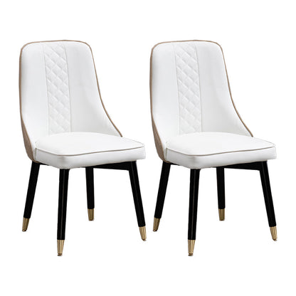 Scandinavian Kitchen Dining Room Chairs Set Wood Parsons Chair (Set of 2) Off-White Clearhalo ' kitchen&dining_furn' 'Dining Chairs' 'Dining Tables & Seating' 'dining_chair' 'furn' 'furn_dining_chair' 'Furniture' 'furniture_dining_chair' 'Kitchen & Dining Furniture' 'kitchen' 4099498