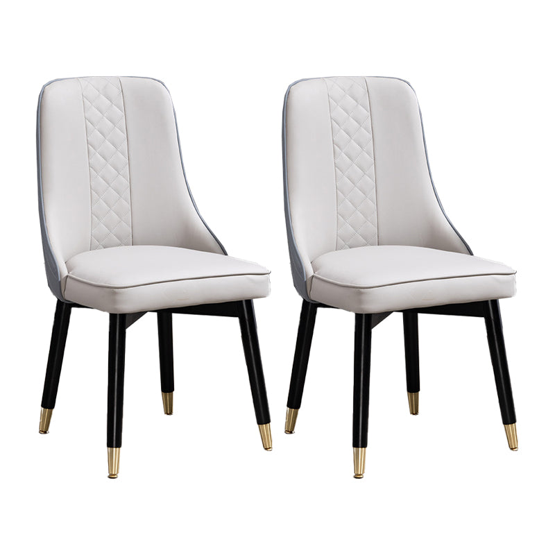 Scandinavian Kitchen Dining Room Chairs Set Wood Parsons Chair (Set of 2) Grey Clearhalo ' kitchen&dining_furn' 'Dining Chairs' 'Dining Tables & Seating' 'dining_chair' 'furn' 'furn_dining_chair' 'Furniture' 'furniture_dining_chair' 'Kitchen & Dining Furniture' 'kitchen' 4099499