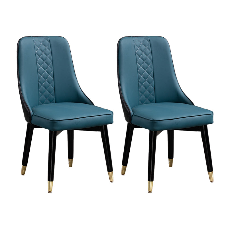 Scandinavian Kitchen Dining Room Chairs Set Wood Parsons Chair (Set of 2) Blackish Green Clearhalo ' kitchen&dining_furn' 'Dining Chairs' 'Dining Tables & Seating' 'dining_chair' 'furn' 'furn_dining_chair' 'Furniture' 'furniture_dining_chair' 'Kitchen & Dining Furniture' 'kitchen' 4099502