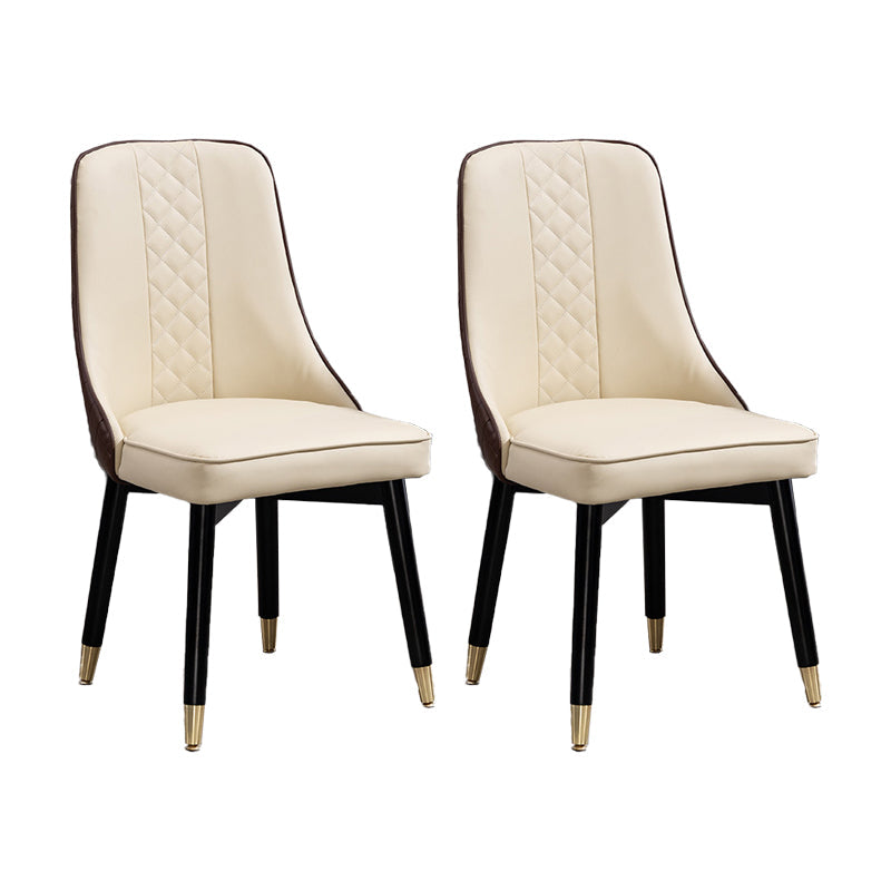 Scandinavian Kitchen Dining Room Chairs Set Wood Parsons Chair (Set of 2) Beige Clearhalo ' kitchen&dining_furn' 'Dining Chairs' 'Dining Tables & Seating' 'dining_chair' 'furn' 'furn_dining_chair' 'Furniture' 'furniture_dining_chair' 'Kitchen & Dining Furniture' 'kitchen' 4099515