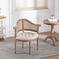 Country Style Rubberwood Chairs Kitchen Dining Open Back Arm Chair Set Off-White Clearhalo ' kitchen&dining_furn' 'Dining Chairs' 'Dining Tables & Seating' 'dining_chair' 'furn' 'furn_dining_chair' 'Furniture' 'furniture_dining_chair' 'Kitchen & Dining Furniture' 'kitchen' 4099523