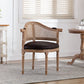 Country Style Rubberwood Chairs Kitchen Dining Open Back Arm Chair Set Dark Brown Clearhalo ' kitchen&dining_furn' 'Dining Chairs' 'Dining Tables & Seating' 'dining_chair' 'furn' 'furn_dining_chair' 'Furniture' 'furniture_dining_chair' 'Kitchen & Dining Furniture' 'kitchen' 4099527