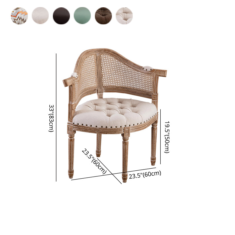 Country Style Rubberwood Chairs Kitchen Dining Open Back Arm Chair Set Clearhalo ' kitchen&dining_furn' 'Dining Chairs' 'Dining Tables & Seating' 'dining_chair' 'furn' 'furn_dining_chair' 'Furniture' 'furniture_dining_chair' 'Kitchen & Dining Furniture' 'kitchen' 4099535