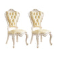 Victorian Style Dining Side Chair Dining Armless Side Chairs for Home Use (Set of 2) Beige Clearhalo ' kitchen&dining_furn' 'Dining Chairs' 'Dining Tables & Seating' 'dining_chair' 'furn' 'furn_dining_chair' 'Furniture' 'furniture_dining_chair' 'Kitchen & Dining Furniture' 'kitchen' 4099548