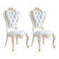Victorian Style Dining Side Chair Dining Armless Side Chairs for Home Use (Set of 2) White Clearhalo ' kitchen&dining_furn' 'Dining Chairs' 'Dining Tables & Seating' 'dining_chair' 'furn' 'furn_dining_chair' 'Furniture' 'furniture_dining_chair' 'Kitchen & Dining Furniture' 'kitchen' 4099550