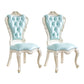 Victorian Style Dining Side Chair Dining Armless Side Chairs for Home Use (Set of 2) Sky Blue Clearhalo ' kitchen&dining_furn' 'Dining Chairs' 'Dining Tables & Seating' 'dining_chair' 'furn' 'furn_dining_chair' 'Furniture' 'furniture_dining_chair' 'Kitchen & Dining Furniture' 'kitchen' 4099552