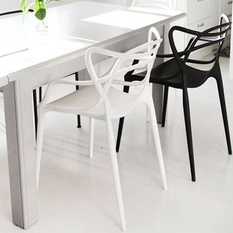 Contemporary Style Kitchen Dining Chair Plastic Dining Arm Side Chairs Clearhalo ' kitchen&dining_furn' 'Dining Chairs' 'Dining Tables & Seating' 'dining_chair' 'furn' 'furn_dining_chair' 'Furniture' 'furniture_dining_chair' 'Kitchen & Dining Furniture' 'kitchen' 4099557