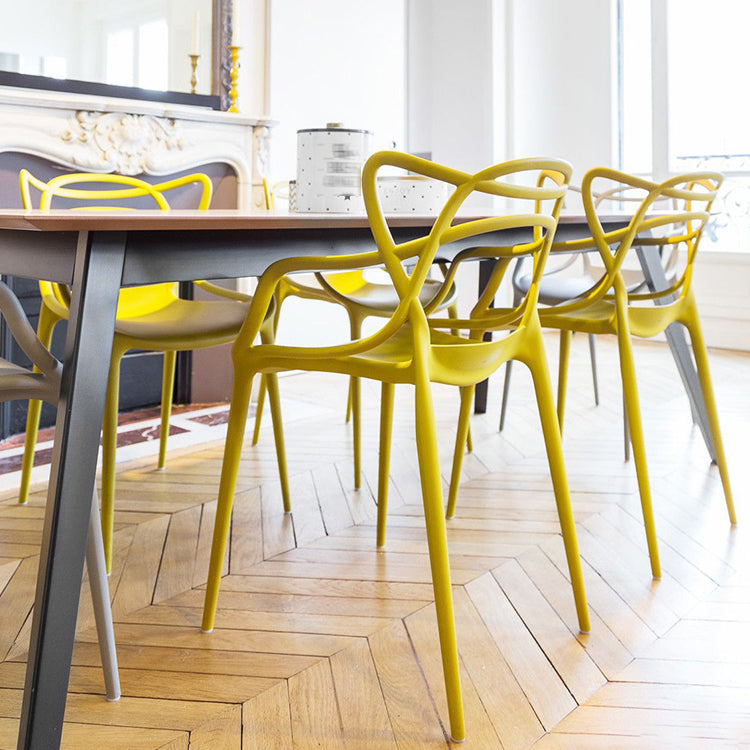 Contemporary Style Kitchen Dining Chair Plastic Dining Arm Side Chairs Clearhalo ' kitchen&dining_furn' 'Dining Chairs' 'Dining Tables & Seating' 'dining_chair' 'furn' 'furn_dining_chair' 'Furniture' 'furniture_dining_chair' 'Kitchen & Dining Furniture' 'kitchen' 4099560