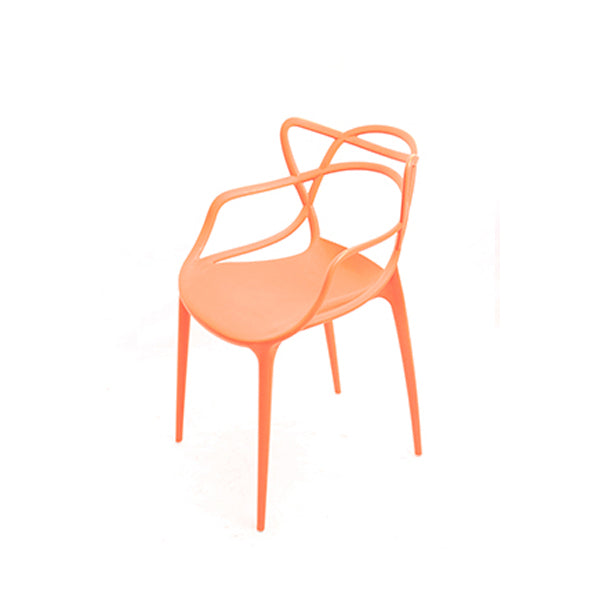 Contemporary Style Kitchen Dining Chair Plastic Dining Arm Side Chairs Orange 1 Piece Clearhalo ' kitchen&dining_furn' 'Dining Chairs' 'Dining Tables & Seating' 'dining_chair' 'furn' 'furn_dining_chair' 'Furniture' 'furniture_dining_chair' 'Kitchen & Dining Furniture' 'kitchen' 4099561