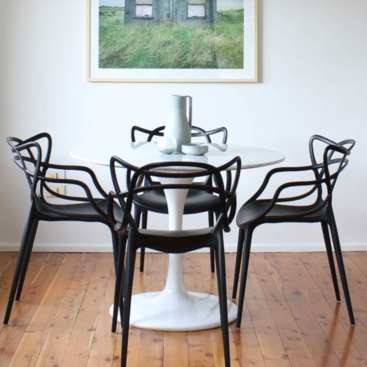 Contemporary Style Kitchen Dining Chair Plastic Dining Arm Side Chairs Clearhalo ' kitchen&dining_furn' 'Dining Chairs' 'Dining Tables & Seating' 'dining_chair' 'furn' 'furn_dining_chair' 'Furniture' 'furniture_dining_chair' 'Kitchen & Dining Furniture' 'kitchen' 4099564