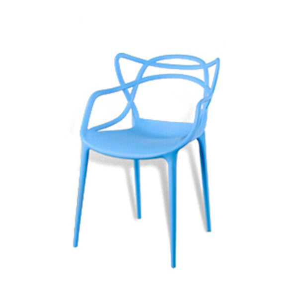 Contemporary Style Kitchen Dining Chair Plastic Dining Arm Side Chairs Blue 1 Piece Clearhalo ' kitchen&dining_furn' 'Dining Chairs' 'Dining Tables & Seating' 'dining_chair' 'furn' 'furn_dining_chair' 'Furniture' 'furniture_dining_chair' 'Kitchen & Dining Furniture' 'kitchen' 4099567