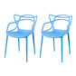 Contemporary Style Kitchen Dining Chair Plastic Dining Arm Side Chairs Blue 2 Piece Set Clearhalo ' kitchen&dining_furn' 'Dining Chairs' 'Dining Tables & Seating' 'dining_chair' 'furn' 'furn_dining_chair' 'Furniture' 'furniture_dining_chair' 'Kitchen & Dining Furniture' 'kitchen' 4099568