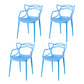 Contemporary Style Kitchen Dining Chair Plastic Dining Arm Side Chairs Blue 4 Piece Set Clearhalo ' kitchen&dining_furn' 'Dining Chairs' 'Dining Tables & Seating' 'dining_chair' 'furn' 'furn_dining_chair' 'Furniture' 'furniture_dining_chair' 'Kitchen & Dining Furniture' 'kitchen' 4099569