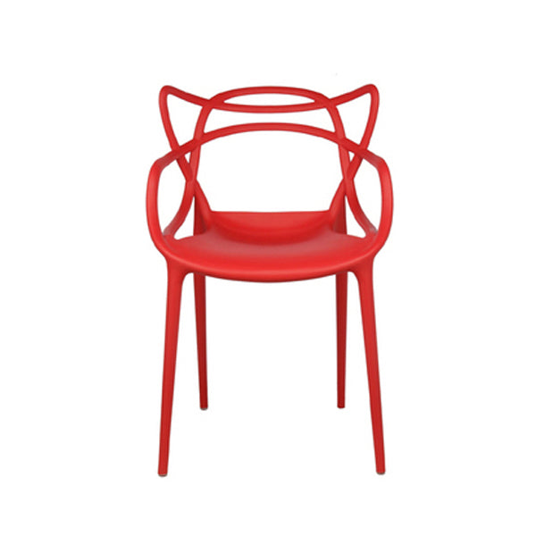 Contemporary Style Kitchen Dining Chair Plastic Dining Arm Side Chairs Red 1 Piece Clearhalo ' kitchen&dining_furn' 'Dining Chairs' 'Dining Tables & Seating' 'dining_chair' 'furn' 'furn_dining_chair' 'Furniture' 'furniture_dining_chair' 'Kitchen & Dining Furniture' 'kitchen' 4099570
