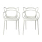 Contemporary Style Kitchen Dining Chair Plastic Dining Arm Side Chairs White 2 Piece Set Clearhalo ' kitchen&dining_furn' 'Dining Chairs' 'Dining Tables & Seating' 'dining_chair' 'furn' 'furn_dining_chair' 'Furniture' 'furniture_dining_chair' 'Kitchen & Dining Furniture' 'kitchen' 4099577