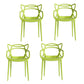 Contemporary Style Kitchen Dining Chair Plastic Dining Arm Side Chairs Green 4 Piece Set Clearhalo ' kitchen&dining_furn' 'Dining Chairs' 'Dining Tables & Seating' 'dining_chair' 'furn' 'furn_dining_chair' 'Furniture' 'furniture_dining_chair' 'Kitchen & Dining Furniture' 'kitchen' 4099581