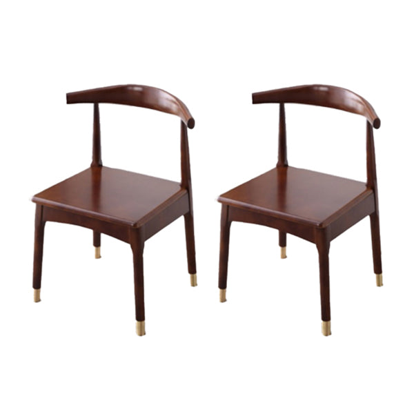 Scandinavian Indoor Side Chair Wood Upholstered Open Back Dining Room Chair Wood 2 Piece Set Walnut Clearhalo ' kitchen&dining_furn' 'Dining Chairs' 'Dining Tables & Seating' 'dining_chair' 'furn' 'furn_dining_chair' 'Furniture' 'furniture_dining_chair' 'Kitchen & Dining Furniture' 'kitchen' 4099585