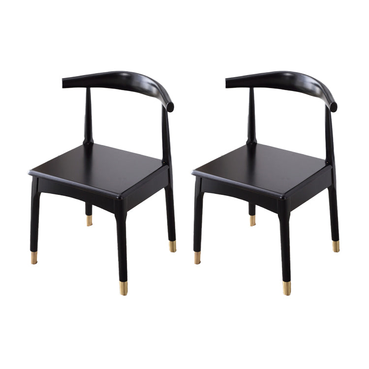 Scandinavian Indoor Side Chair Wood Upholstered Open Back Dining Room Chair Wood 2 Piece Set Black Clearhalo ' kitchen&dining_furn' 'Dining Chairs' 'Dining Tables & Seating' 'dining_chair' 'furn' 'furn_dining_chair' 'Furniture' 'furniture_dining_chair' 'Kitchen & Dining Furniture' 'kitchen' 4099592