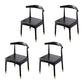 Scandinavian Indoor Side Chair Wood Upholstered Open Back Dining Room Chair Wood 4 Piece Set Black Clearhalo ' kitchen&dining_furn' 'Dining Chairs' 'Dining Tables & Seating' 'dining_chair' 'furn' 'furn_dining_chair' 'Furniture' 'furniture_dining_chair' 'Kitchen & Dining Furniture' 'kitchen' 4099593