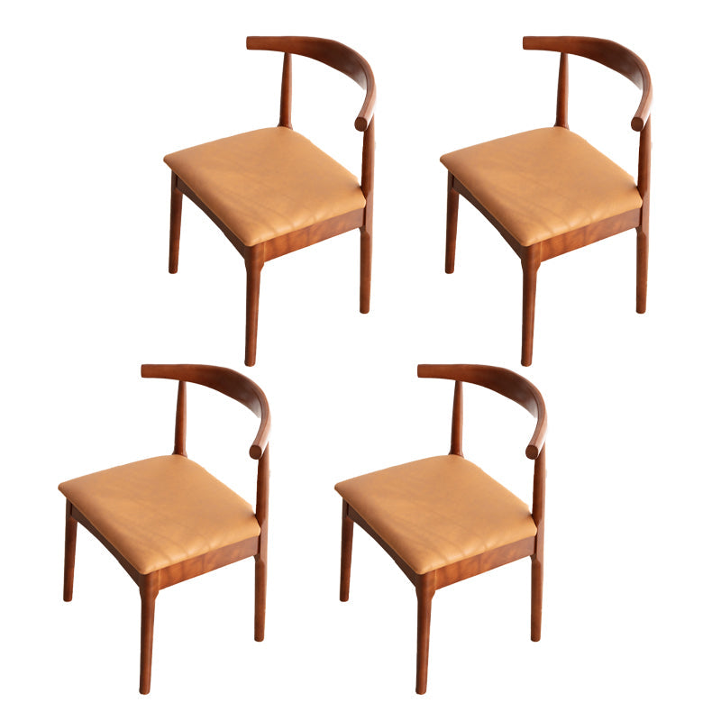 Indoor Scandinavian Side Chair Upholstered Wood Open Back Dining Room Chair Light Khaki 4 Piece Set Clearhalo ' kitchen&dining_furn' 'Dining Chairs' 'Dining Tables & Seating' 'dining_chair' 'furn' 'furn_dining_chair' 'Furniture' 'furniture_dining_chair' 'Kitchen & Dining Furniture' 'kitchen' 4099649