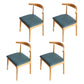 Indoor Scandinavian Side Chair Upholstered Wood Open Back Dining Room Chair Blackish Green 4 Piece Set Clearhalo ' kitchen&dining_furn' 'Dining Chairs' 'Dining Tables & Seating' 'dining_chair' 'furn' 'furn_dining_chair' 'Furniture' 'furniture_dining_chair' 'Kitchen & Dining Furniture' 'kitchen' 4099655